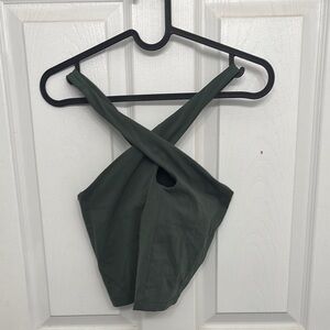 Lululemon Athletica Green Cross-Back Top